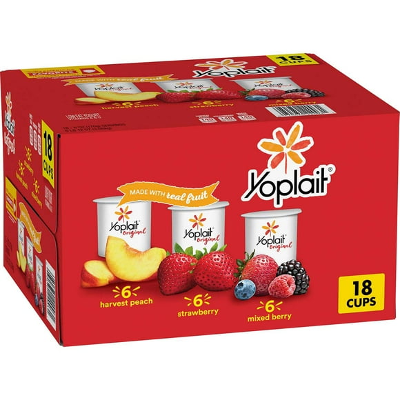 Yoplait Original Lowfat Yogurt Variety Pack, 6 oz., 18 ct.