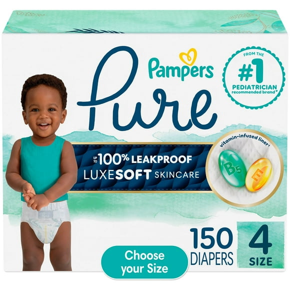 Pampers Pure Protection Diapers, Sizes 1-6