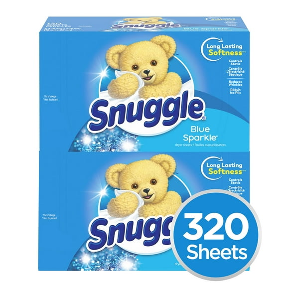 Snuggle Fabric Softener Dryer Sheets, Blue Sparkle, 320 ct.