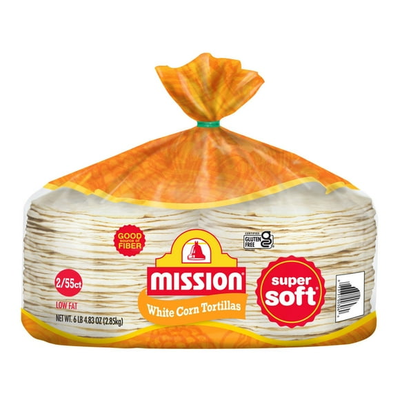 Mission Super Soft 6" White Corn Tortillas, 110 ct.