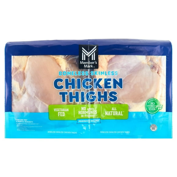 Member's Mark Boneless and Skinless Chicken Thighs, priced per pound