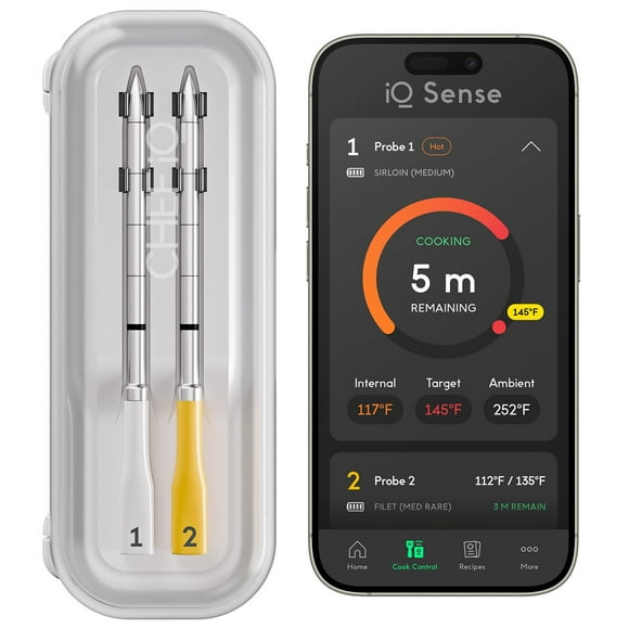 iQ Sense by Chef iQ Smart Wireless Cooking Thermometer with 2 Probes
