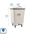 thumbnail image 4 of Seville Classics Commercial Heavy-Duty Rolling Laundry Hamper, 18.25" W x 18.25" D x 27.5" H, 4 of 14