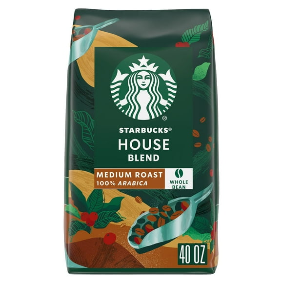 Starbucks House Blend Medium Roast Whole Bean Coffee, 40 oz.