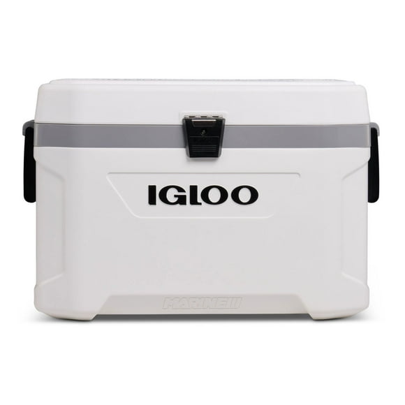 Igloo 54 QT Marine Ultra Ice Chest Cooler, White and Gray