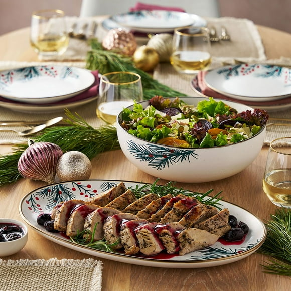 Member's Mark 2-Piece Stoneware Holiday Serveware Set