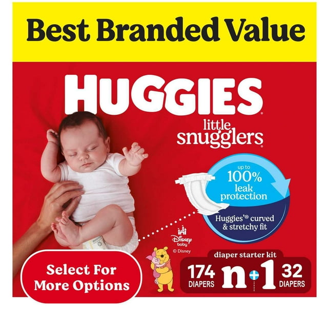 Huggies Little Snugglers Baby Diapers, Sizes Newborn-2
