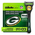 thumbnail image 1 of Gillette Labs NFL Green Bay Packers Men's Razor, Handle + 8 Cartridges, 1 of 10