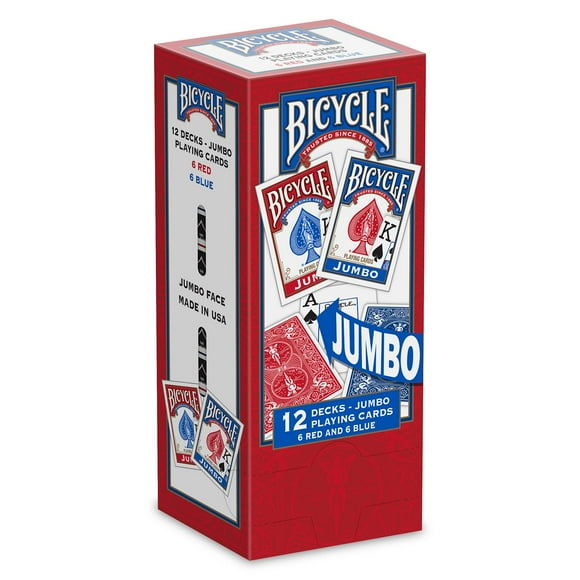 Bicycle Jumbo Faces Playing Cards - 12 pks.
