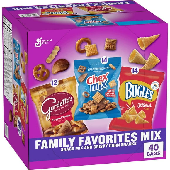 Bugles, Chex Mix & Gardetto Variety Pack Snacks, 40 pk.