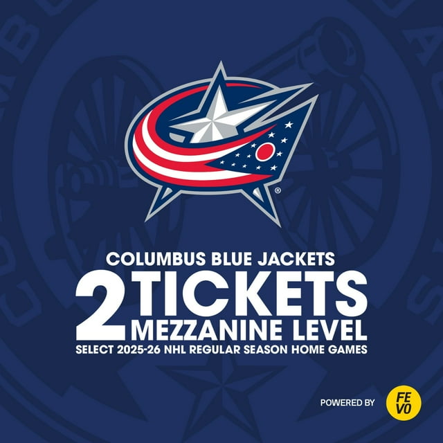 NHL Columbus Blue Jackets, Two (2) Mezzanine Level Tickets eVoucher