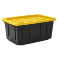 thumbnail interactive-video image 1 of Member's Mark 27 Gallon Heavy-Duty Black and Yellow Storage Tote, 20.6" D x 30.6" W x 14.3" H, 1 pack or 4 pack, 1 of 3