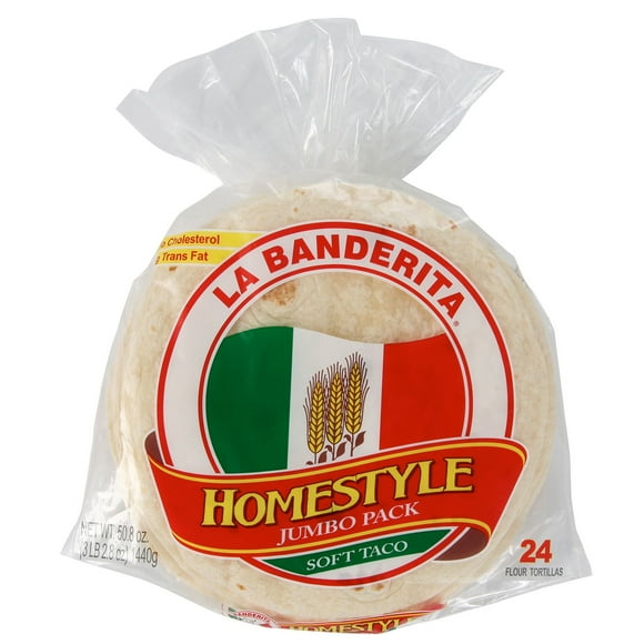 La Banderita 9” Homestyle Soft Taco Flour Tortillas, 24 ct.