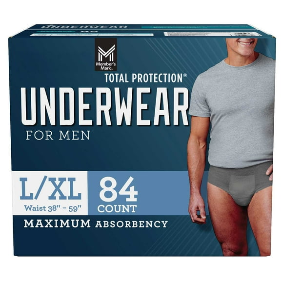 Member's Mark Total Protection Incontinence Underwear for Men, Choose Size