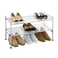 thumbnail image 1 of Seville Classics 2-Tier Steel Mesh Utility Shoe Rack, 26.25" W x 11.75" D x 15.75" H, 1 of 8