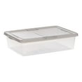thumbnail image 3 of IRIS USA, 28 Quart Underbed Snap Lid Clear Plastic Storage Container, 16.25" W x 24" L x 6" H, 6 Piece Set, 3 of 9