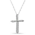 thumbnail image 5 of 0.20 CT. T.W. Round Cut Diamond Cross Pendant in 14K Gold, 5 of 9