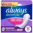 thumbnail image 1 of Always Discreet plus Incontinence Pads for Women, Extra Heavy Long, 90 ct., 1 of 10
