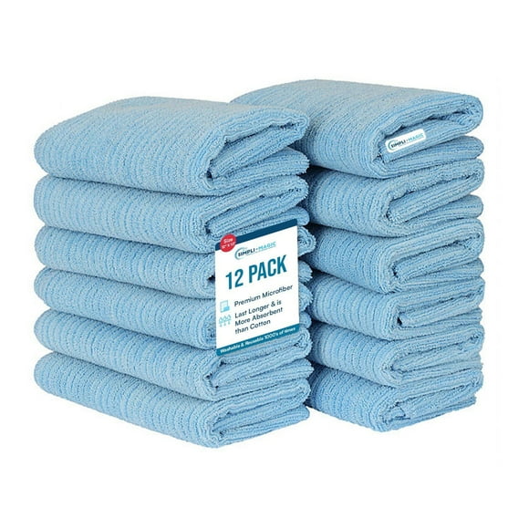 Hometex Microfiber XL Hand Towels, (12pk), 16" x 27", Choose Color