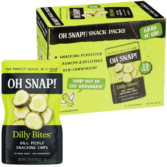 OH SNAP! Dilly Bites Dill Pickle Snack Packs, 3.25 fl. oz., 12 ct.