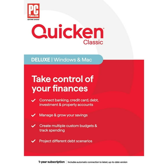 Quicken Classic Deluxe - Personal Finance Software | 1 Year