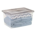 thumbnail image 4 of IRIS USA 58-Quart Snap Top Plastic Storage Box, Clear with Gray Lid, Set of 5, 4 of 8