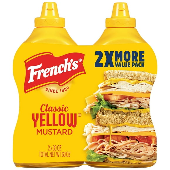 French's 100% Natural Classic Yellow Mustard, 30 oz., 2 pk.