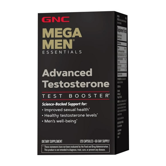 GNC Mega Men Advanced Testosterone Capsules, 120 ct.