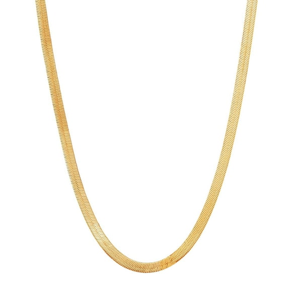 Herringbone Chain Necklace in 14K Gold
