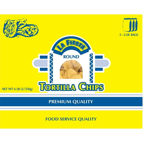 La Fiesta White Round Tortilla Chips, 2 lb., 3 pk.