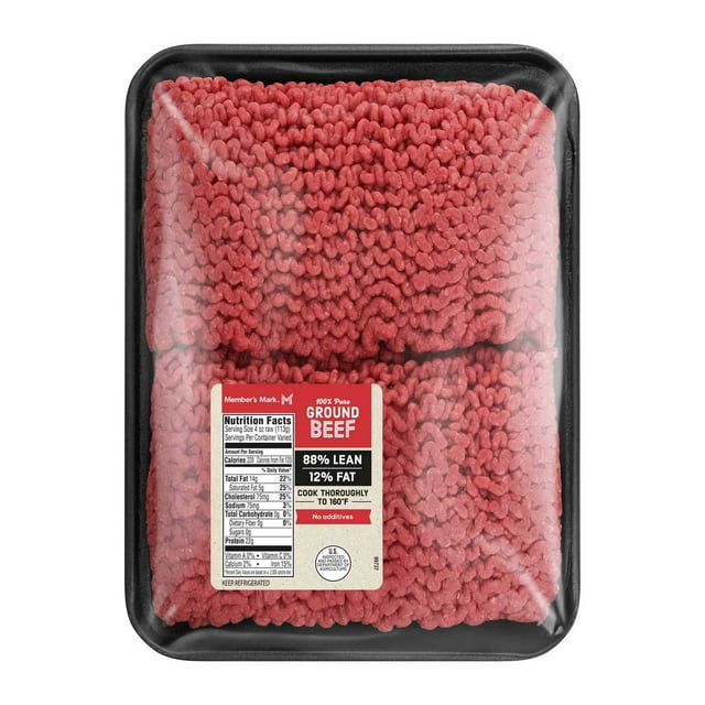 Member's Mark 88/12 Ground Beef, priced per pound
