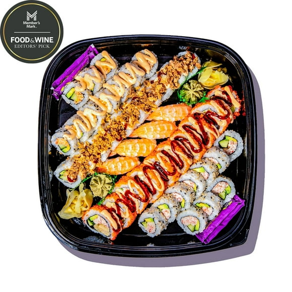 Member's Mark by FujiSan Akita Sushi Roll Party Tray, 44 pcs.