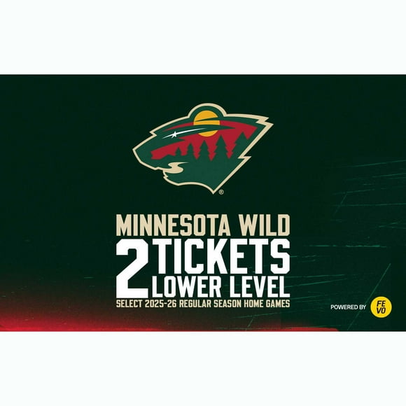 NHL Minnesota Wild, Two (2) Lower Level Tickets eVoucher