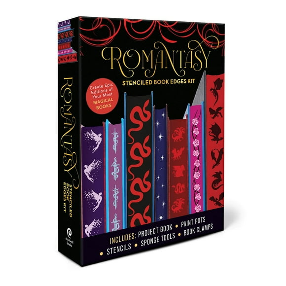 Romantasy Stenciled Book Edges Kit, Mixed Media