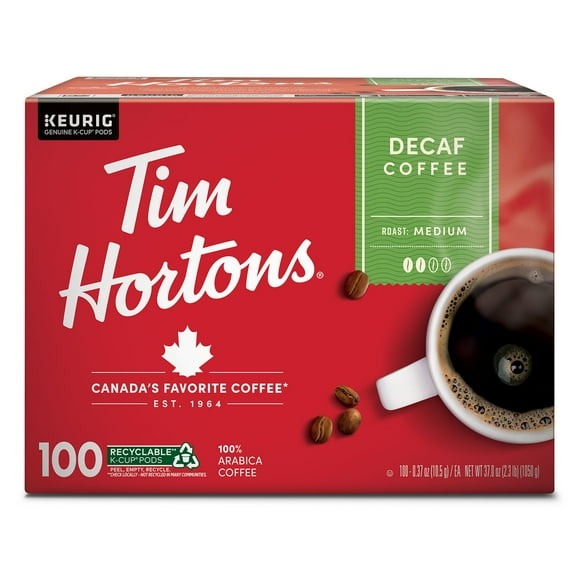 Tim Hortons Decaf Original Blend Medium Roast Coffee Pods, 100 ct.