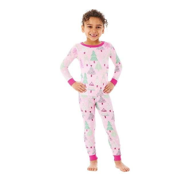 Member's Mark Toddler & Kids 2-Piece Super Soft Snugfit Holiday Pajamas