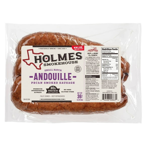 Holmes Smokehouse Pecan Smoked Andouille Sausage 36 oz.