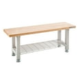 thumbnail image 3 of UltraHD 48" Wood Seating Bench with Storage Shelf, 3 of 10