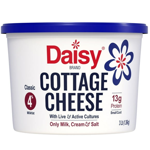 Daisy 4% Milkfat Small Curd Cottage Cheese 3 lbs.