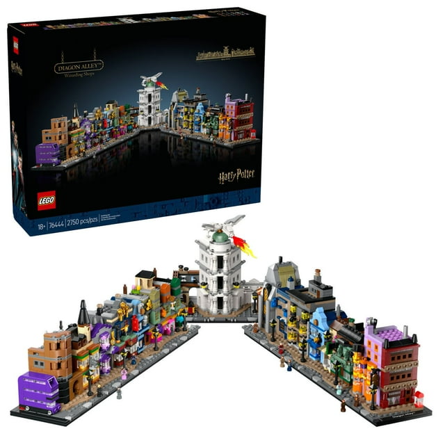 LEGO Harry Potter Diagon Alley Wizarding Shops Collectible Building Set, 2750 pcs.
