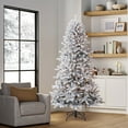 thumbnail image 3 of Member's Mark 7.5' Flocked Aspen Pre-Lit Christmas Tree, 3 of 10