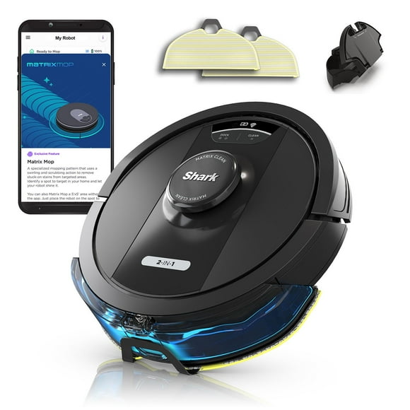 Shark Matrix 2-in-1 Robot Vacuum & Mop with Home Mapping, Bonus Dual Edge Side Brush, Wi-Fi Connected