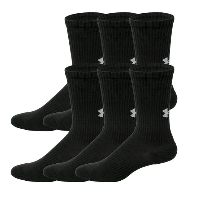 Under Armour Men's 6-Pack Cotton Crew Sock