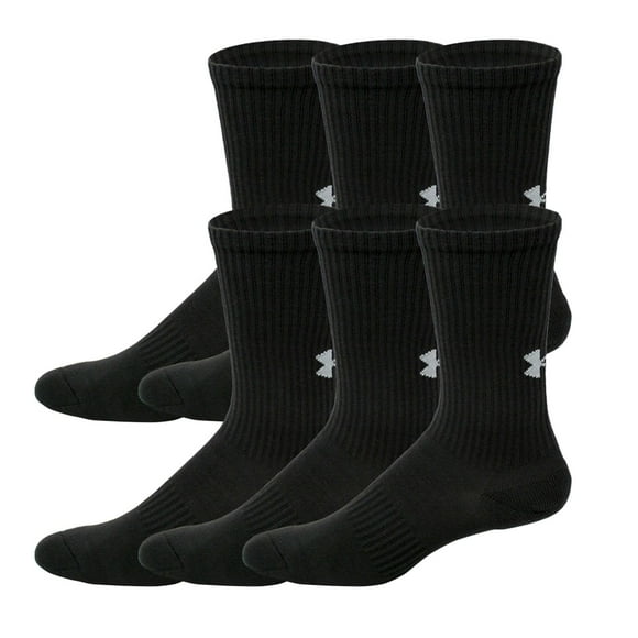 Under Armour Men's 6-Pack Cotton Crew Sock