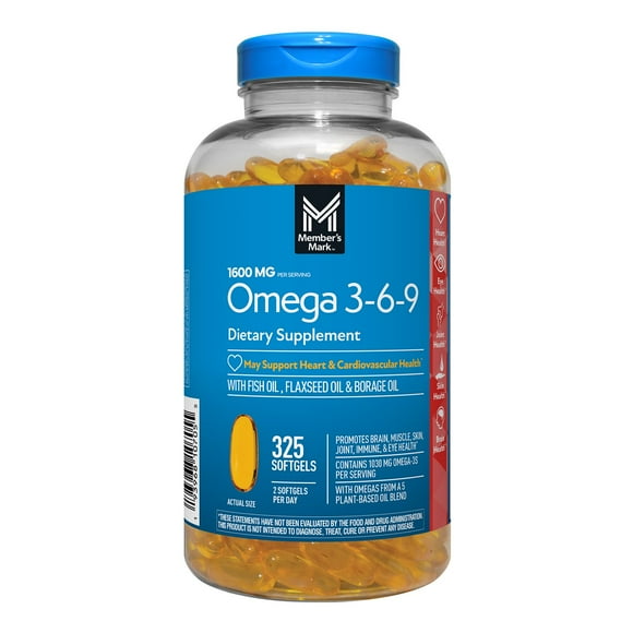 Member’s Mark Omega 3-6-9 Softgels, 325 ct.