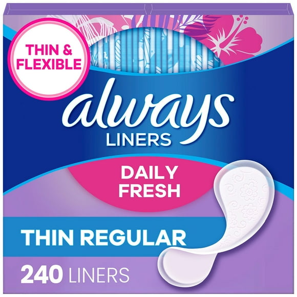 Always Daily Panty Liners, Unscented, 240 ct.