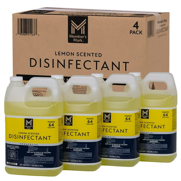 Member's Mark Commercial  Disinfectant, Lemon Scent, 1 gal., Choose Pack Size