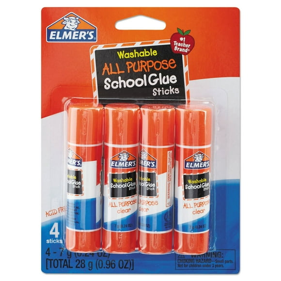 Elmer's Washable All-Purpose School Glue Sticks 4 Pack