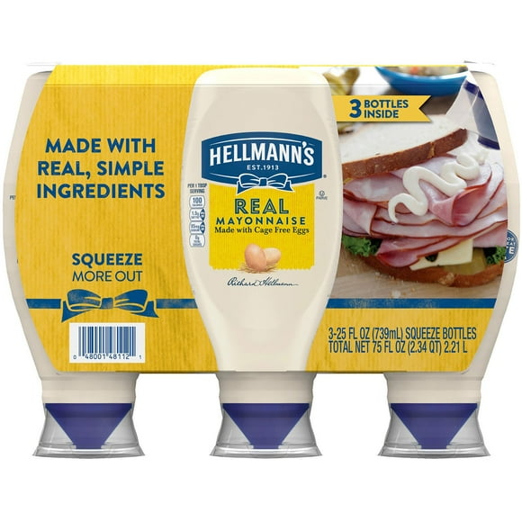 Hellmann's Real Mayonnaise, 25 fl. oz., 3 pk.