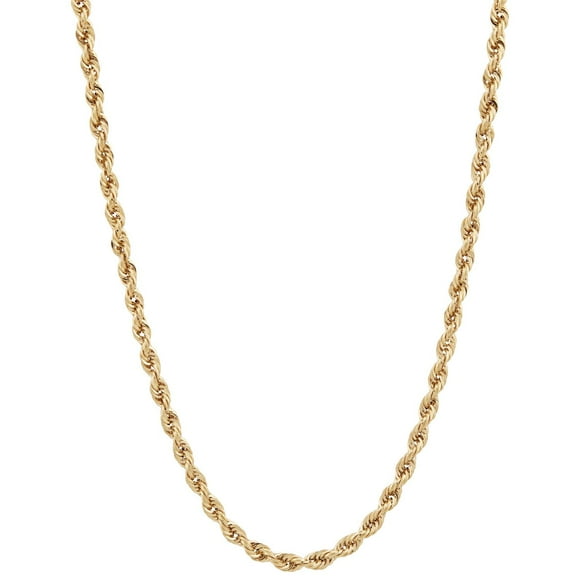 Glitter Rope Chain Necklace in 14K Gold, 3mm